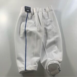Mizuno Premier Adult X-Small Baseball Pants Short Knickers Pant White w Royal
